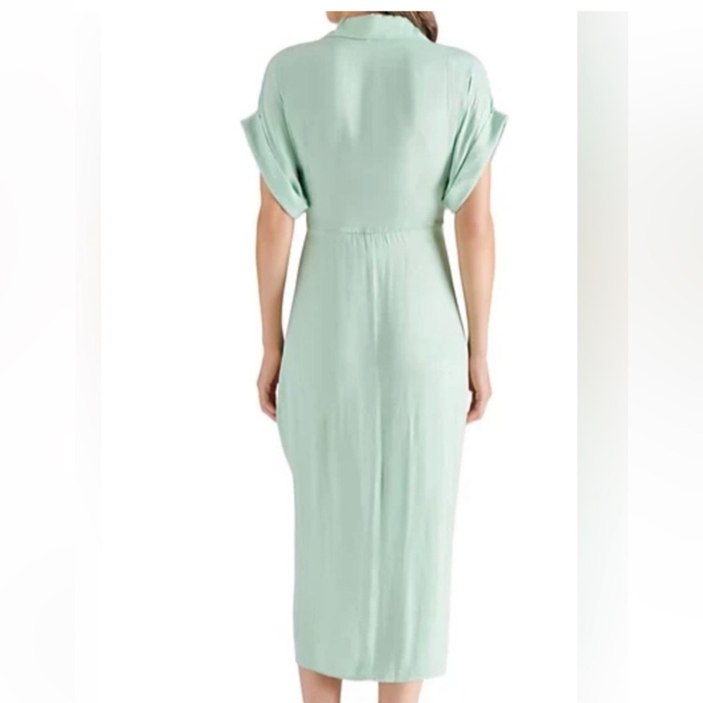 Steve Madden Women's Mint Tie-Front Shirt Dress, New with Tags - Picture 2 of 2